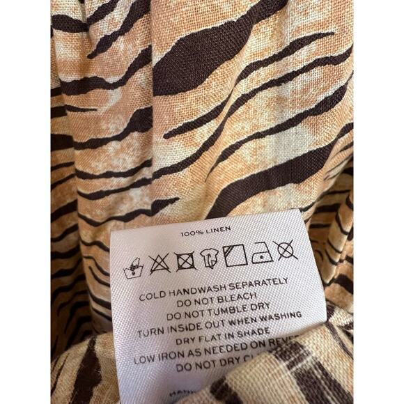 EUC FAITHFULL THE BRAND Sz S/4 DE CHRISTIN SMOCKED ANIMAL PRINT WYLDIE DRESS - Picture 3 of 6